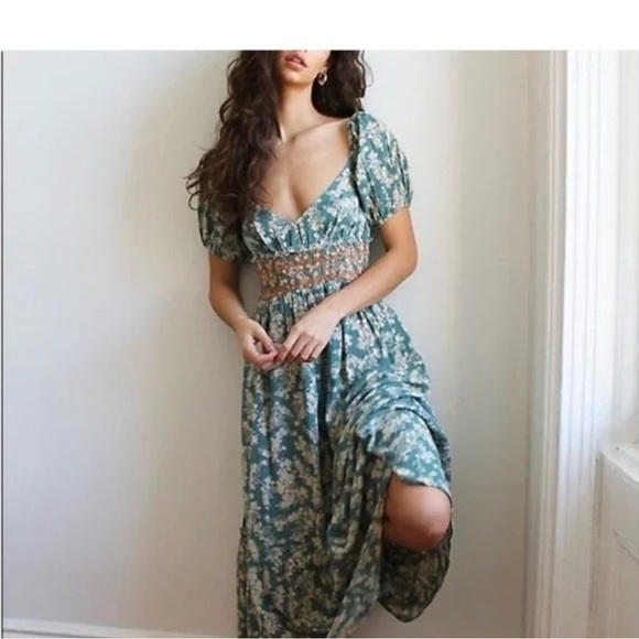 Free People 🐚 
Ellie Printed Maxi Dress - medium. New w/o tags - Picture 4 of 9